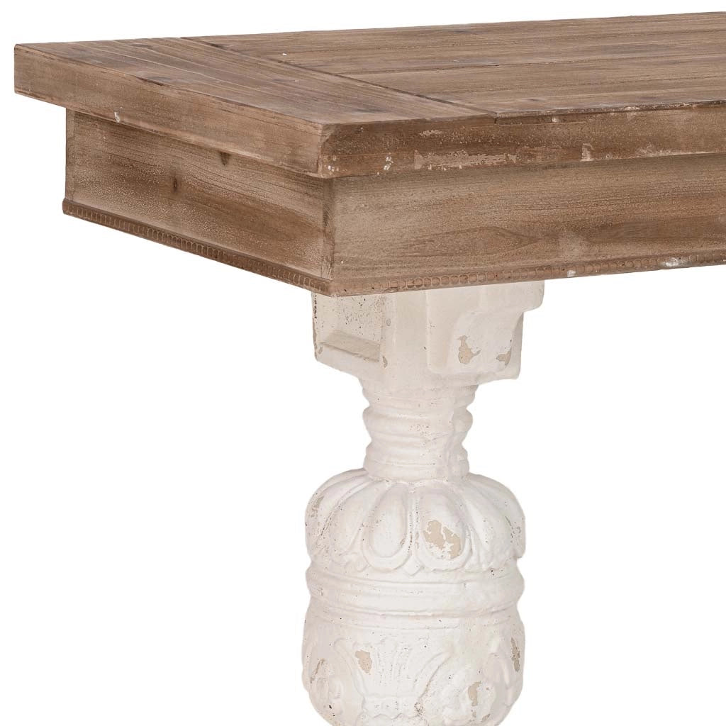 Mobile da ingresso in legno marrone, 150x45x86 cm (altezza)