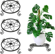 Supporto per Pianta in Acciaio per Vaso - Resistente - Indoor Outdoor - 3 Pack (23cm)