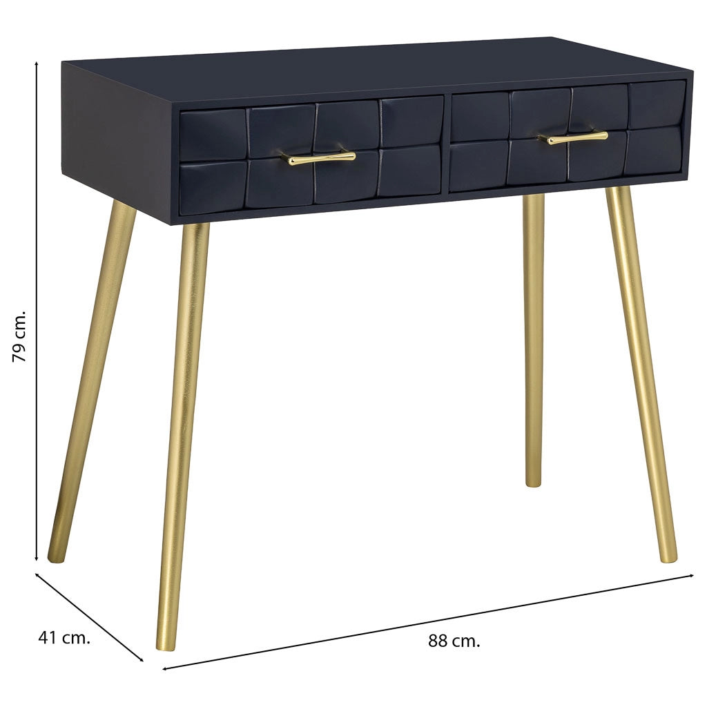Mobile ingresso in legno nero 88x41x79h cm