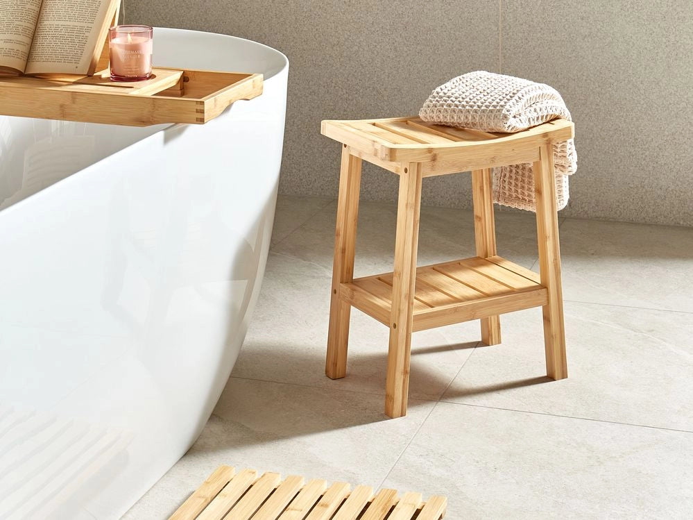 Sgabello in bambù Accessori in marrone chiaro Stile moderno