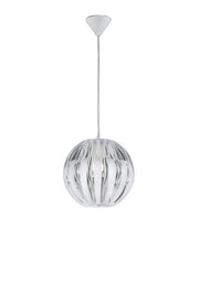 Lampada a sospensione Pumpkin bianca Ø30 E27 Reality RL