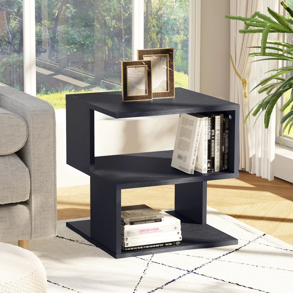 Tavolino 3 Livelli ¨C Minimal ¨C 40x40x43 cm Nero