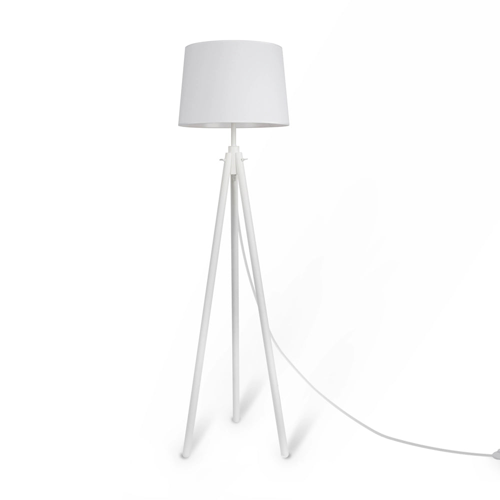 Lampada da terra bianca treppiede Calvin Maytoni E27