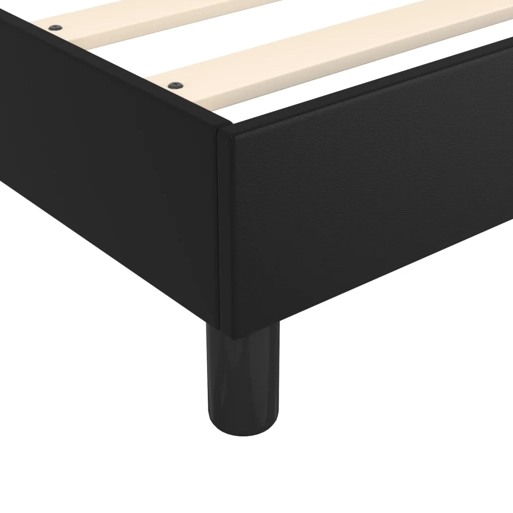 Struttura Letto a Rete a Molle Nero 90x190 cm in Similpelle 3121017