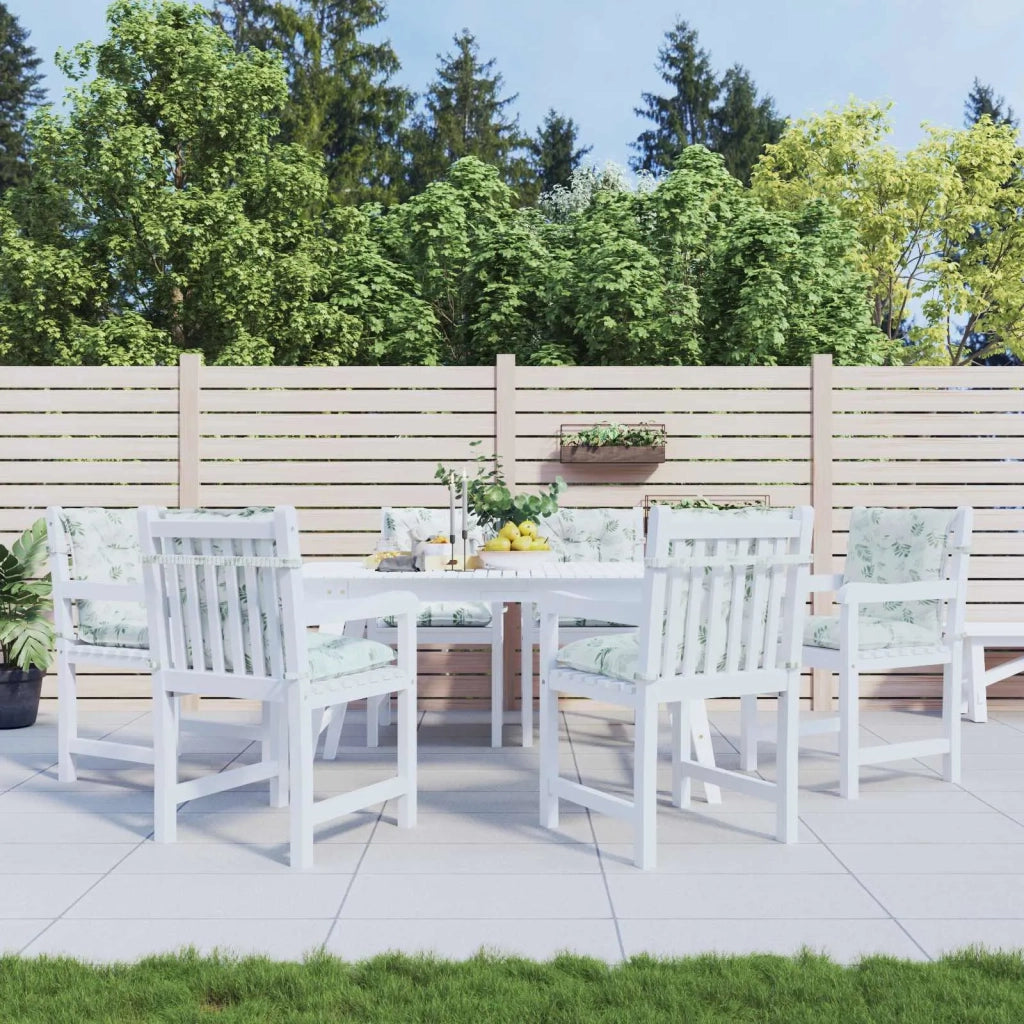 Cuscino da Esterno 6 pcs Bianco 100 x 50 x 7 cm Tessuto 377727