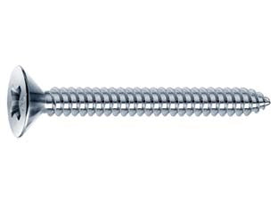 VITI AUTOFILETTANTI TESTA SVASATA PIANA ACCIAIO ZINCATO BIANCO- - ø mm.3,5x16 - 500 pezzi MUSTAD