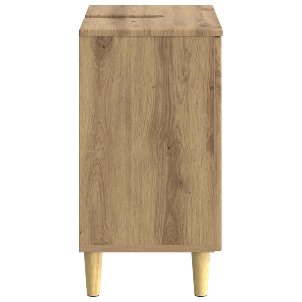 Armadio per Lavabo da Bagno DELFT Rovere Artigianale 897014