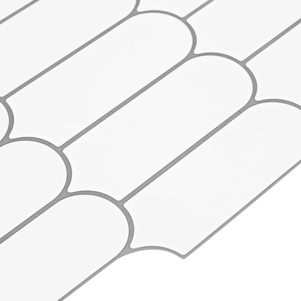 Piastrella Piuma 50 pcs Bianco e Grigio 30 x 30 cm 42046197
