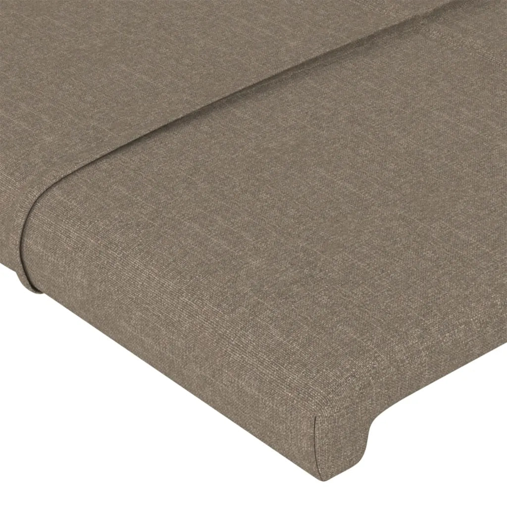 Testiera ad Orecchio Tortora 203x16x118/128 cm in Tessuto