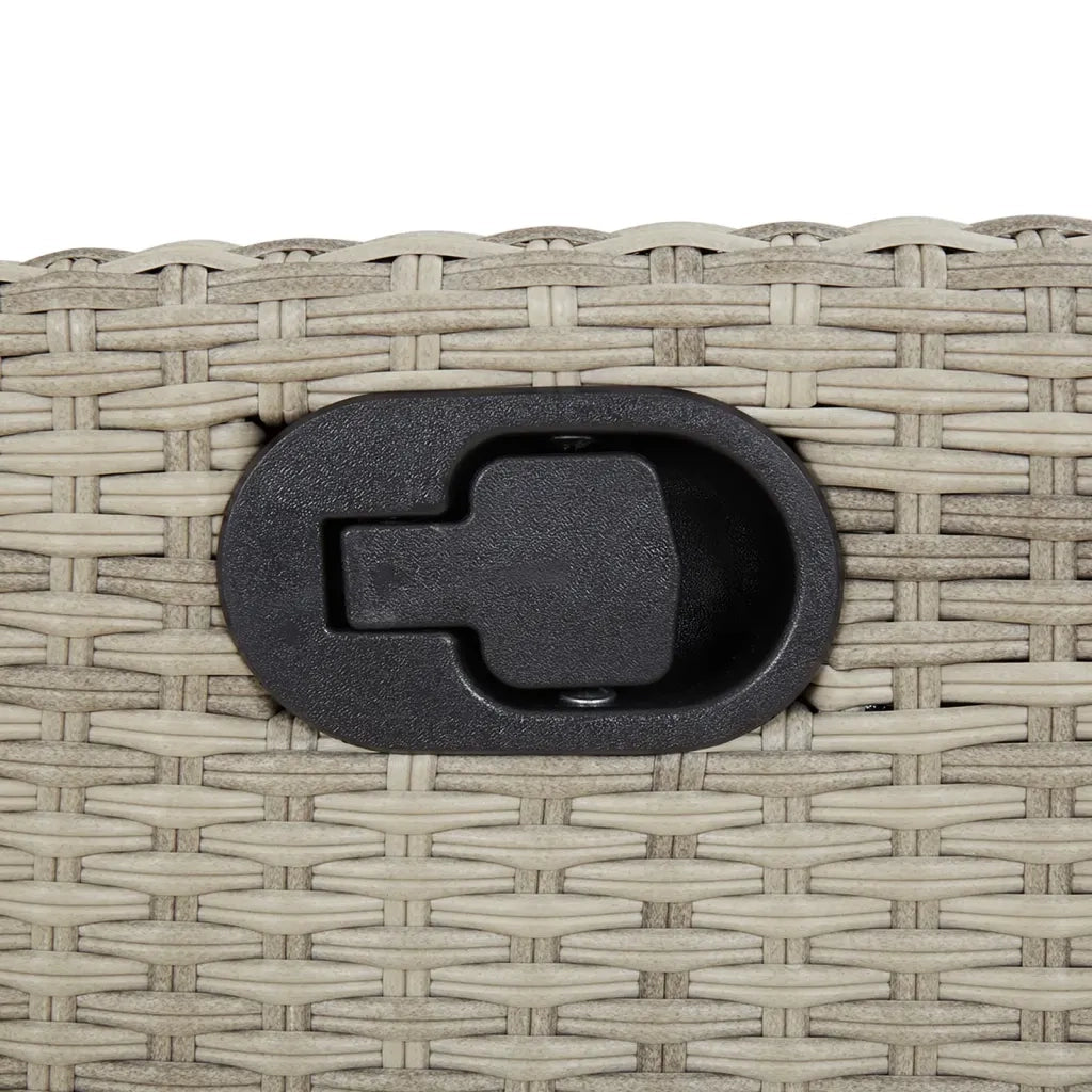 Set Pranzo da Giardino 5pz con Cuscini Grigio Chiaro Polyrattan 3212845