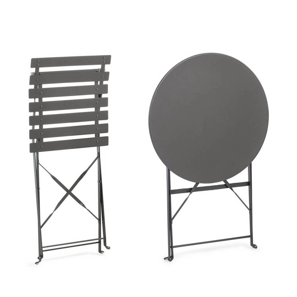 Set da 3 Posti Bistrot Pieghevole in Acciaio per Esterno - ORLIX