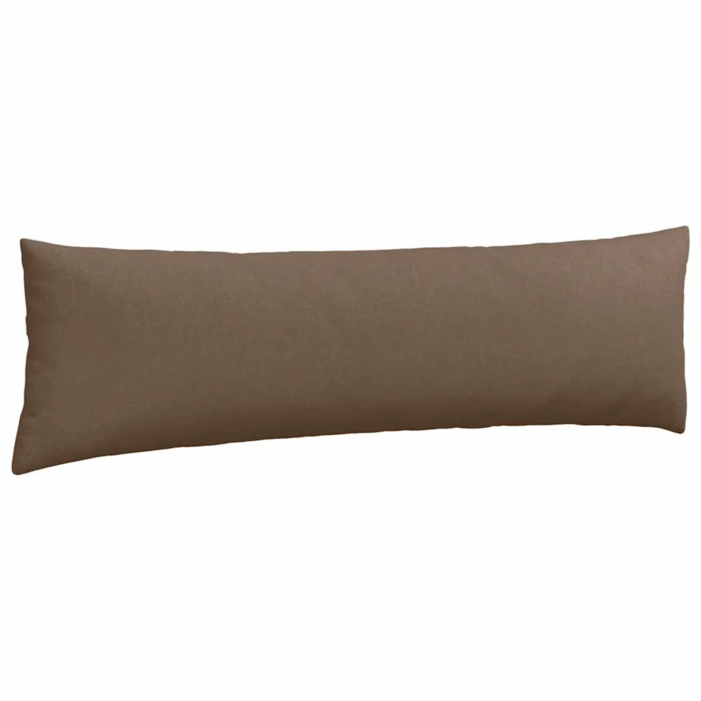 Cuscini da Divano 2 pz-Set di 2 Cuscini per Sofa Marrone 145 x 40 cm Tessuto
