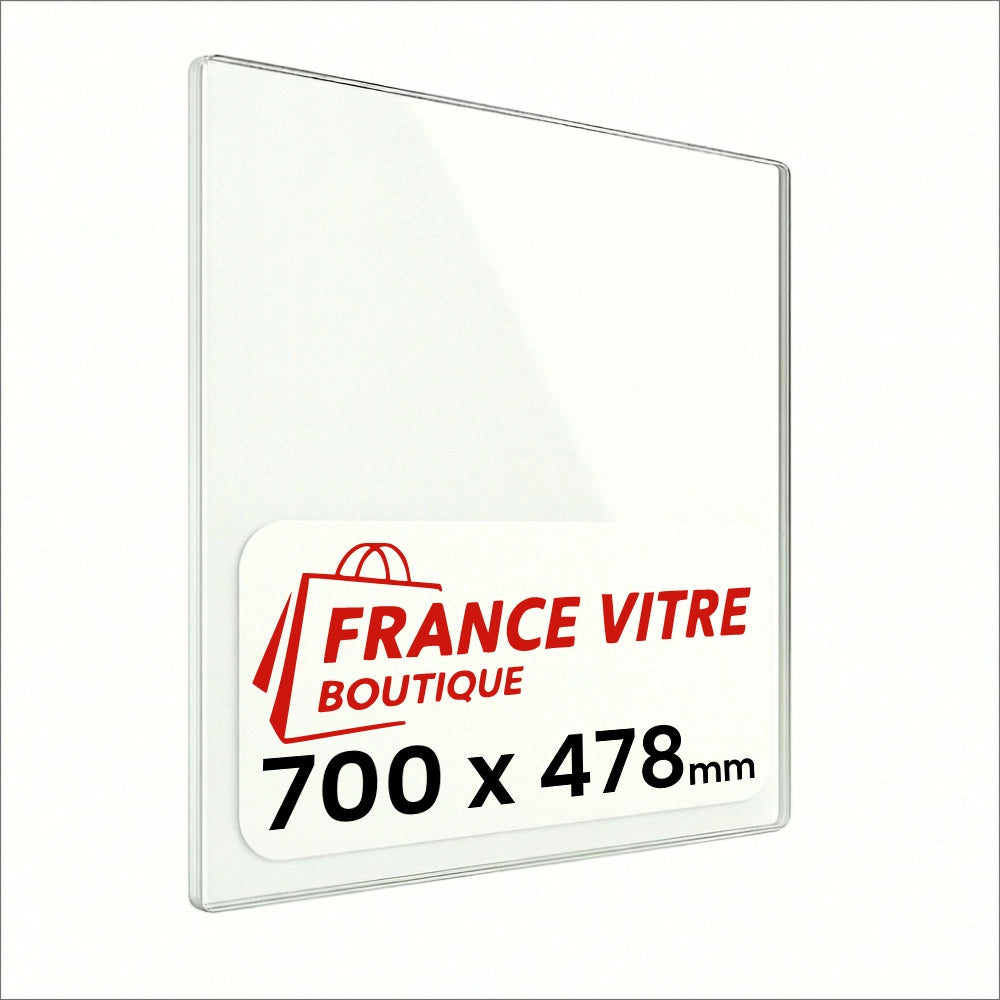 700 x 478 x 4 mm - Vetro per stufa a legna - vetro camino di ricambio - vetro per caminetto resistente al fuoco - France Vitre