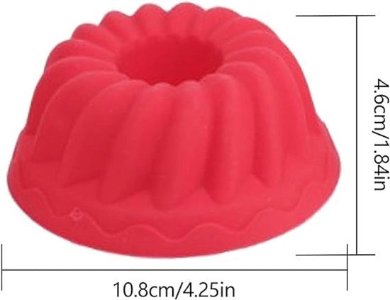 Set di 3 forme per torte in silicone - forme antiaderenti per muffins, crostini e dessert