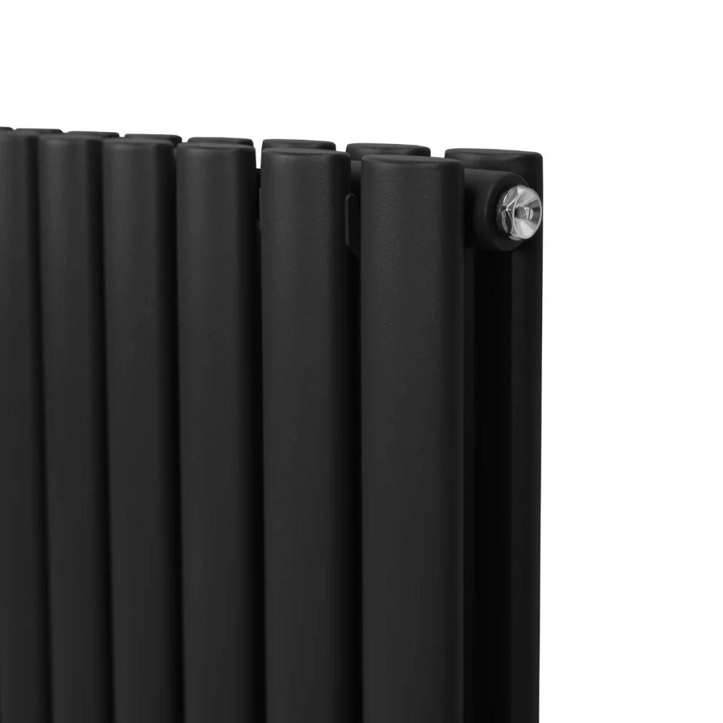 Radiatore a colonna Ovale Nero 1800mm x 480mm