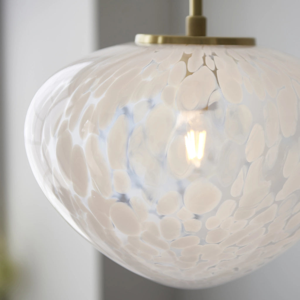 Lampada sospensione Art Déco ottone MALI E27 Endon