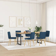 Sedie da Pranzo 6 pz Blu in Tessuto 3315633