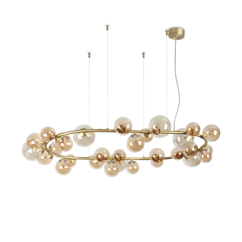 Lampada A Sospensione Perlage Sp30 Ambra Ideal-Lux