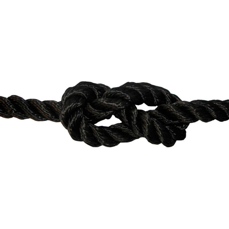 CIMA RITORTA NERA A.T.Ø MM8 MT200 BLACK TWISTED ROPE A.T.Ø MM40 MT100