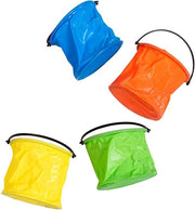 Set di secchi di plastica leggera e pieghevoli - 4 pezzi