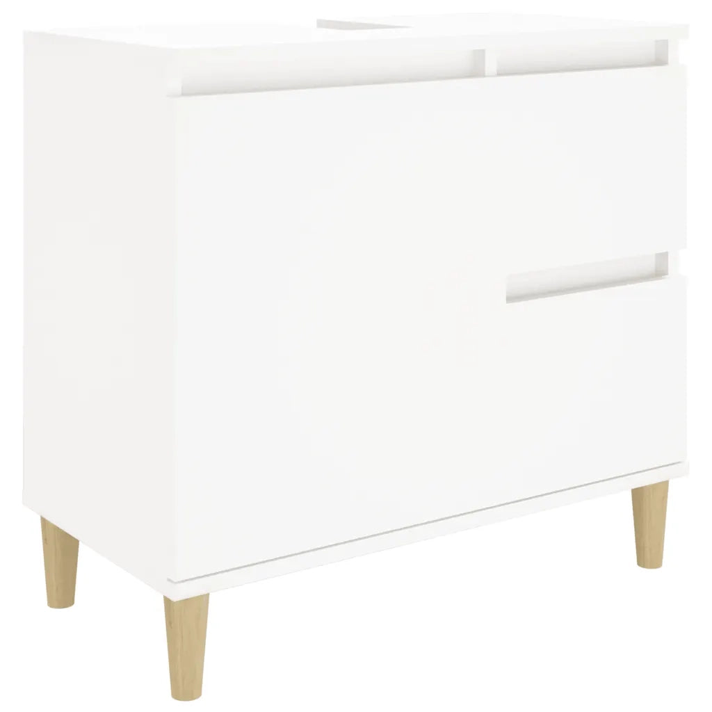 Armadietto da Bagno | Armadio da bagno Bianco 65x33x60 cm in Legno Multistrato
