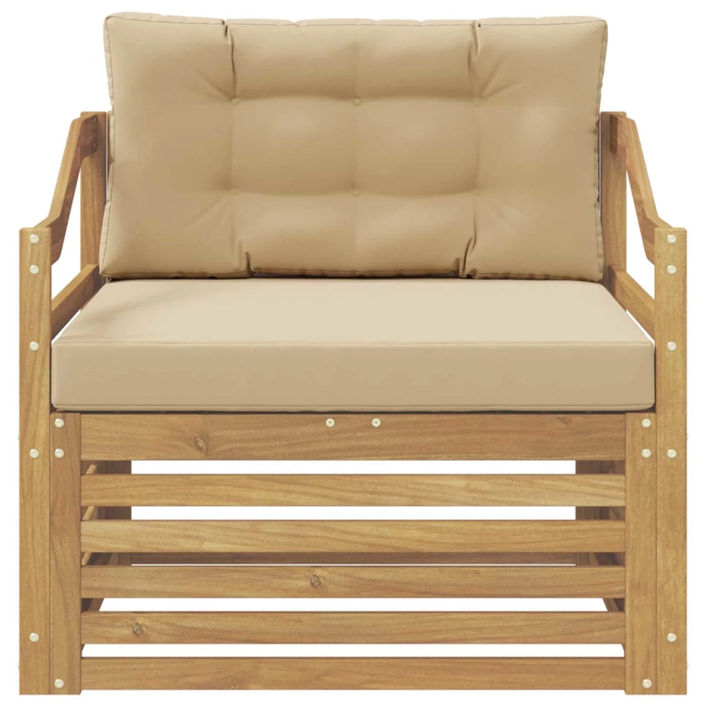 Divano da esterno Bianco e Beige 3439155