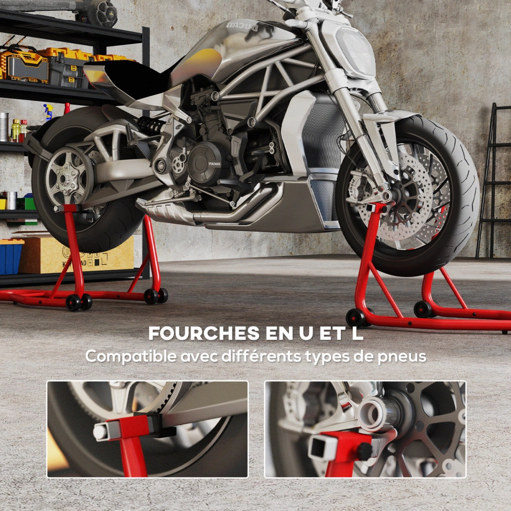 Cavalletto per Moto ¨C Minimal ¨C Rosso, Acciaio
