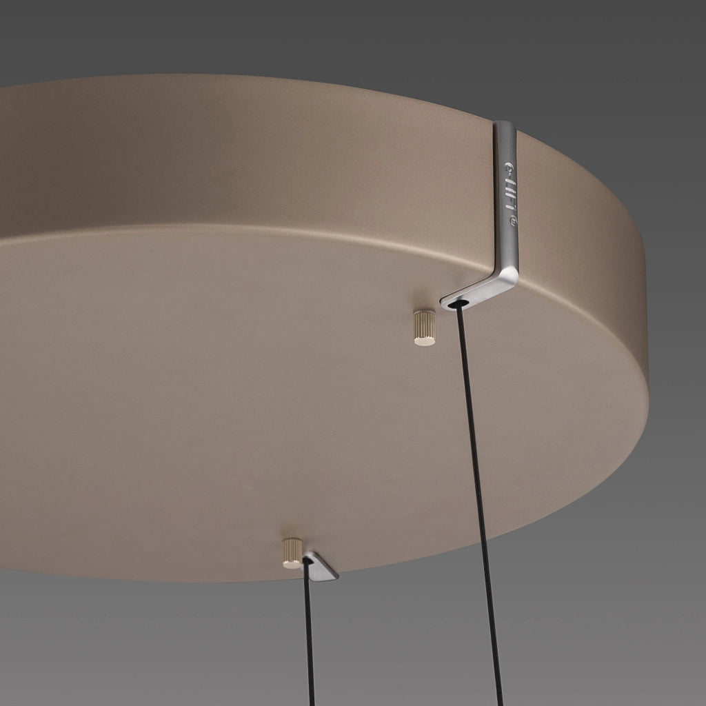 Lampada sospesa ring moderna bronzo Ø50 LED 20W Neuhaus