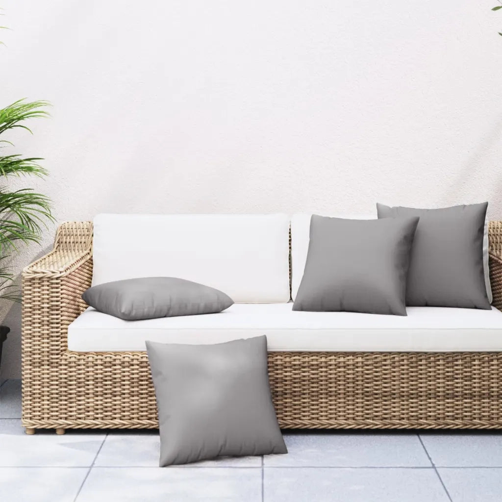 Cuscini per Divano 4 pz Grigio 40x40 cm in Tessuto 360360