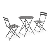 Set da 3 Posti Bistrot Pieghevole in Acciaio per Esterno - ORLIX