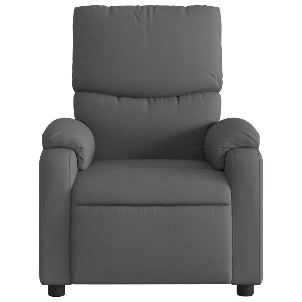 Poltrona reclinabile in tessuto grigio scuro 3205681