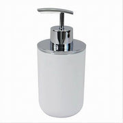 Trade Shop - Dispenser Porta Sapone Liquido Bianco Silver Per Ricambio Accessori Bagno 79862 -