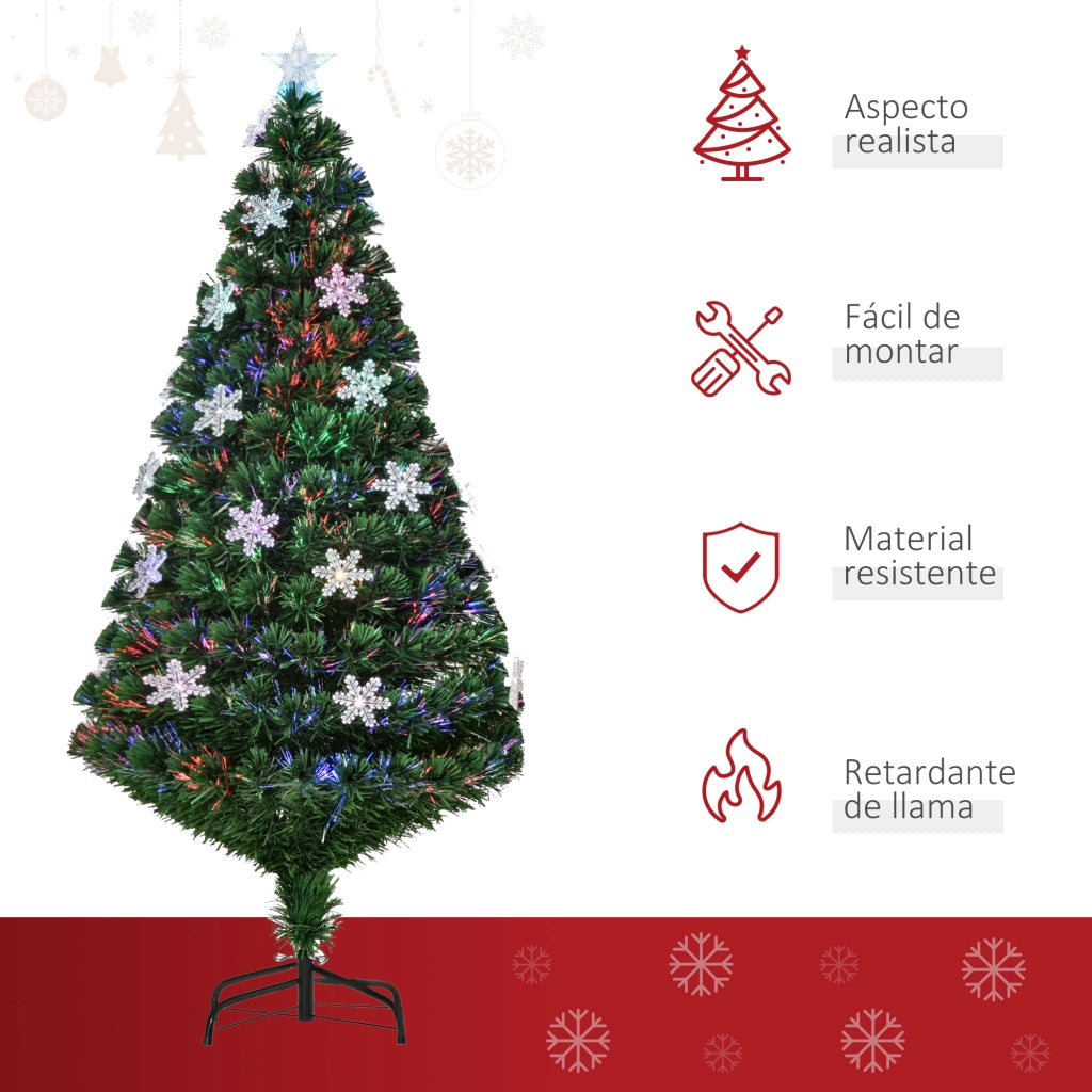 Albero di Natale Artificiale 150cm con Luci LED ¨C Minimal ¨C Bianco