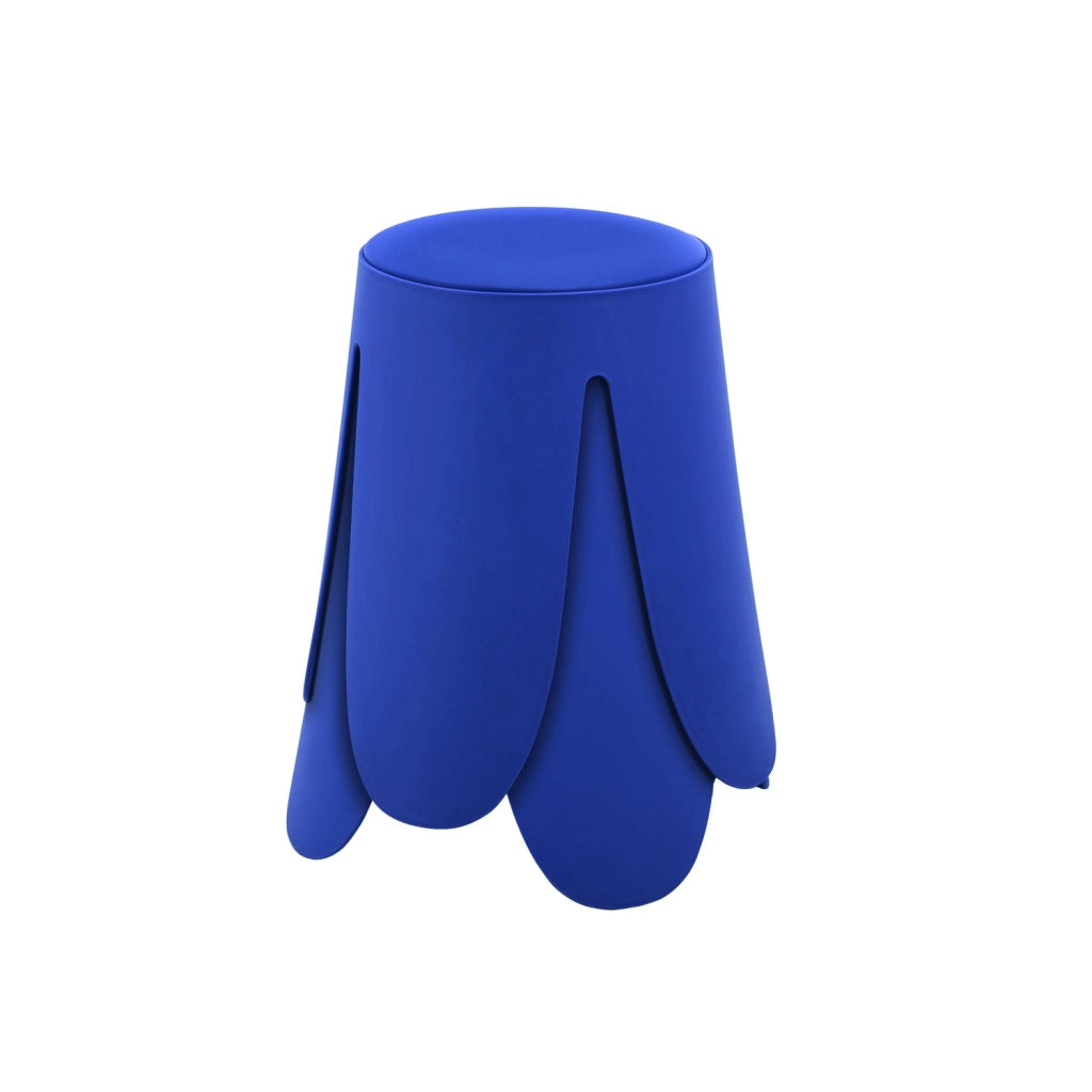 Set 2 sgabelli impilabili in similpelle, blu