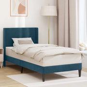 Struttura del letto con testiera-Giroletto Blu 100 x 200 cm Velluto 784616