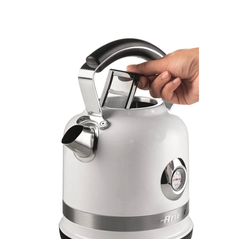 Bollitore Elettrico 2000W - Capacità 1,7L - 360° Cordless - Termometro - Bianco