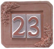 Numero Civico + Cornice Portanumero In Terracotta Artigianale - Fraschetti