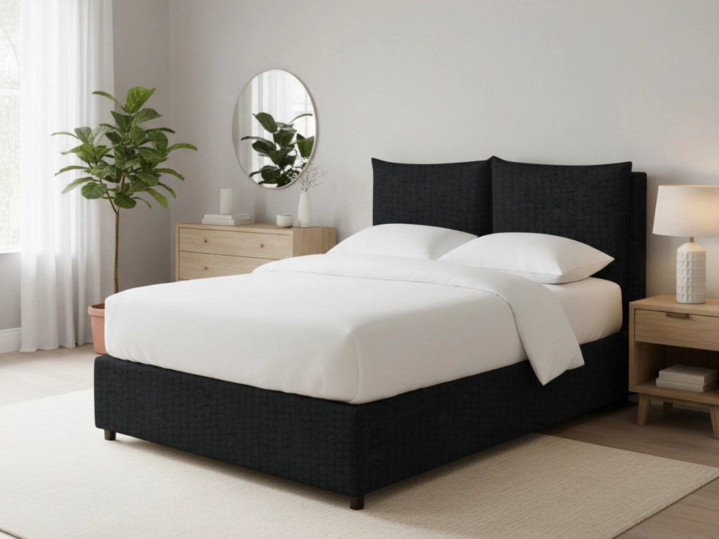 Penrith, Letto Singolo Sfoderabile Made in Italy, Grigio Scuro