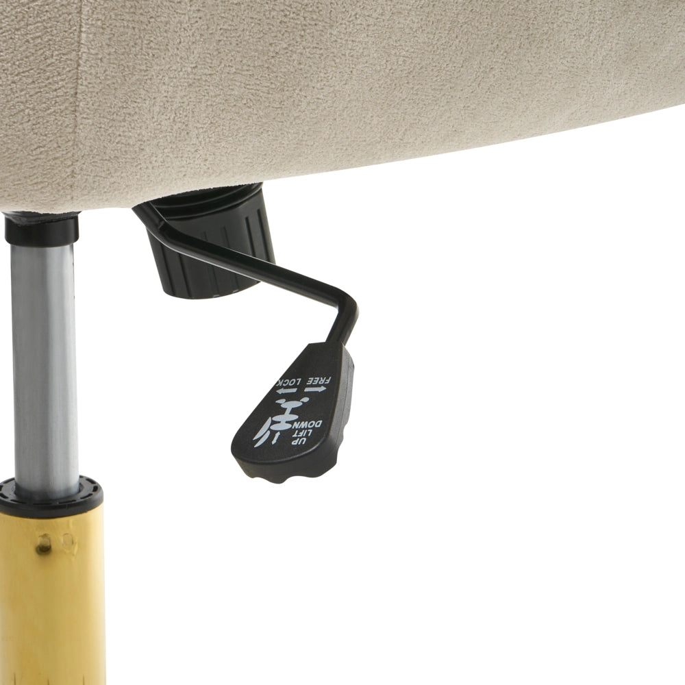 Sedia da ufficio in velluto beige chiaro Arredamento da ufficio elegante