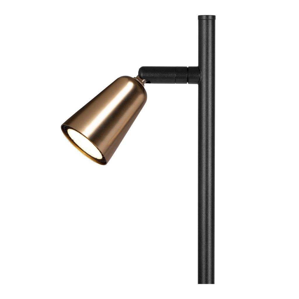 Lampada da terra TIANA Lucide 2 luci GU10 nero e oro