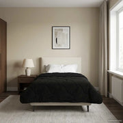 Duvet Estivo Nero 140 x 200 cm Microfibra e Fleece Teddy 42026182