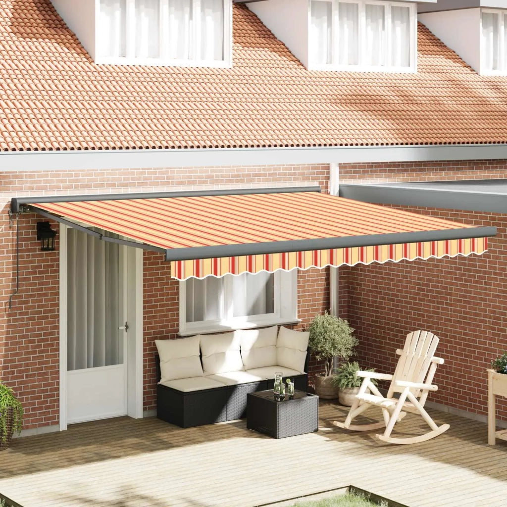 Tenda da Sole Giallo e Arancione 400 x 300 x 165 cm 3330540