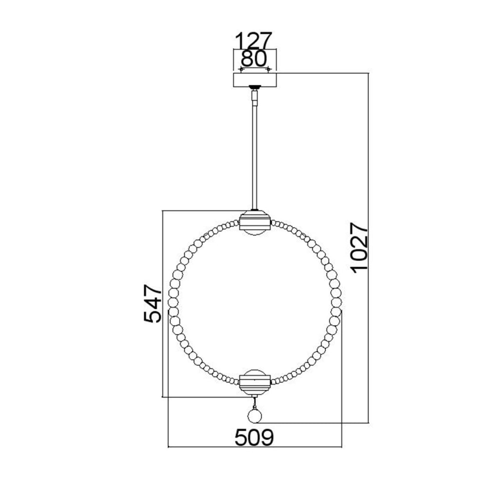 Lampada a sospensione Oberlin Feiss nichel LED 8W Ø51cm