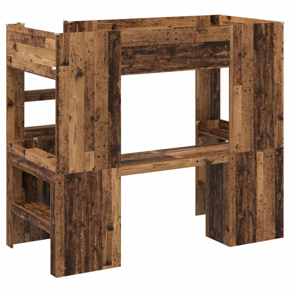 Struttura letto a castello con scrivania Legno vecchio 3410465