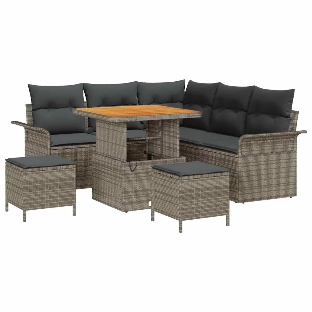 Set Divano da Giardino con cuscino con cuscino 8 pcs Grigio 3364083