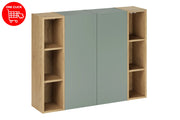 Set mobili bagno con półsłupkiem e regałem Aster Green 50 cm
