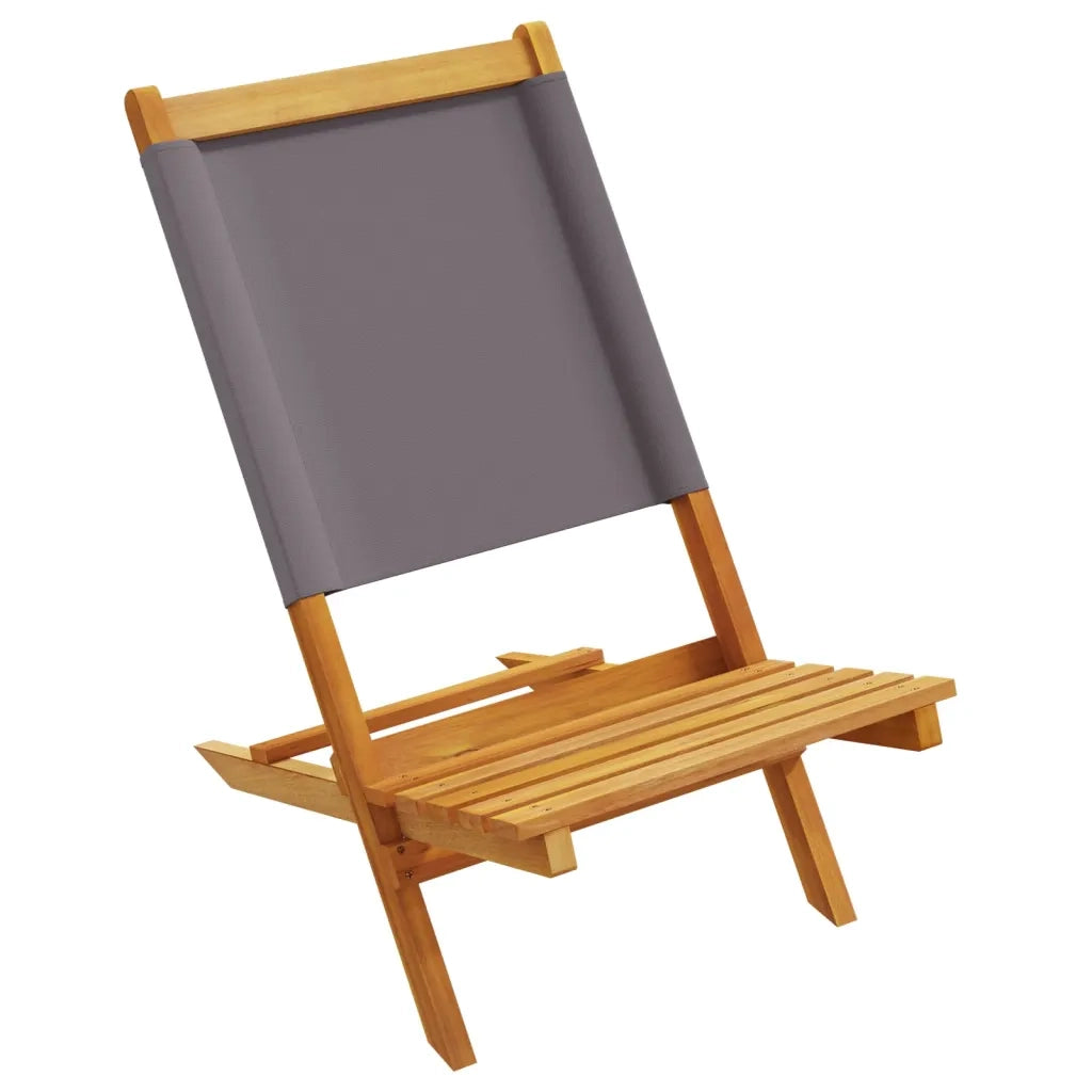 Sedie Giardino Pieghevoli 6pz Antracite Tessuto Legno Massello 3214641