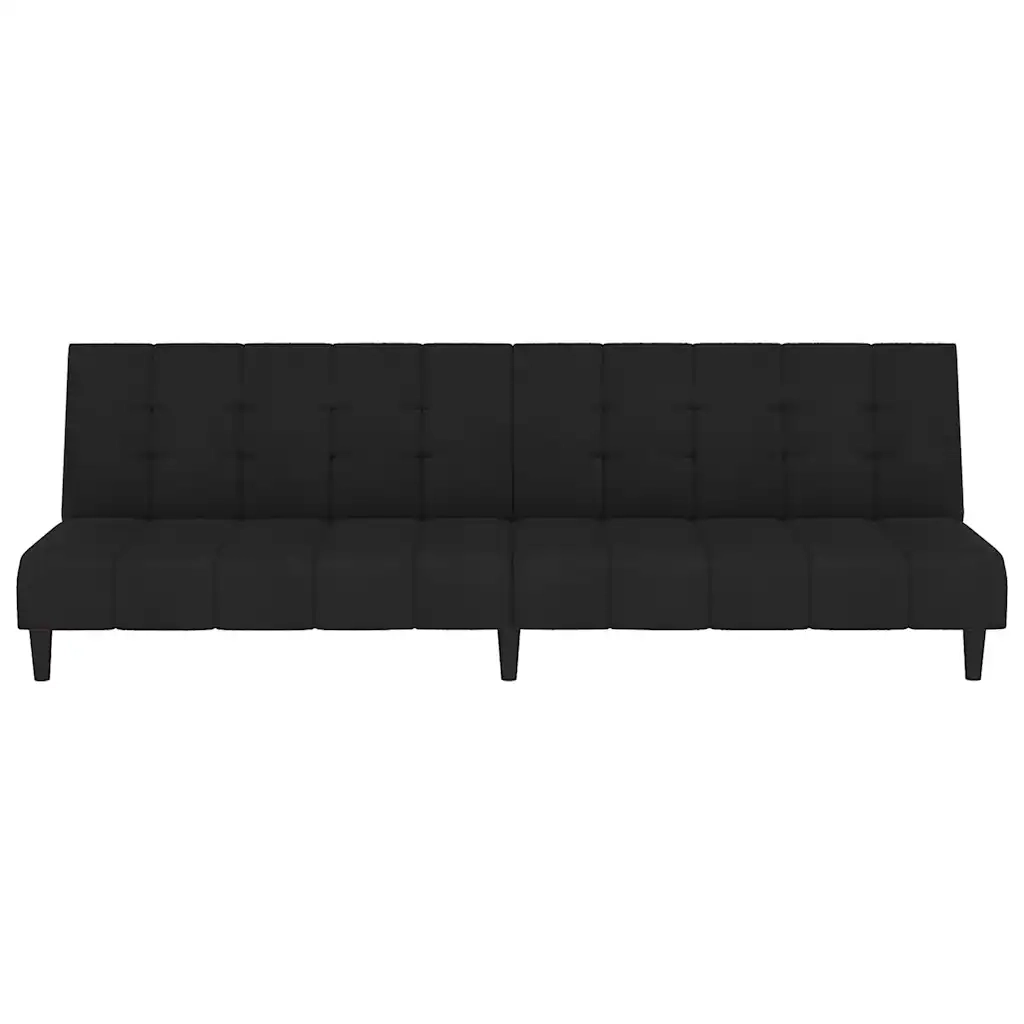 Divano Letto a 2 Posti-Sofa Letto 2 Posti-Daybed Nero in Velluto 832479