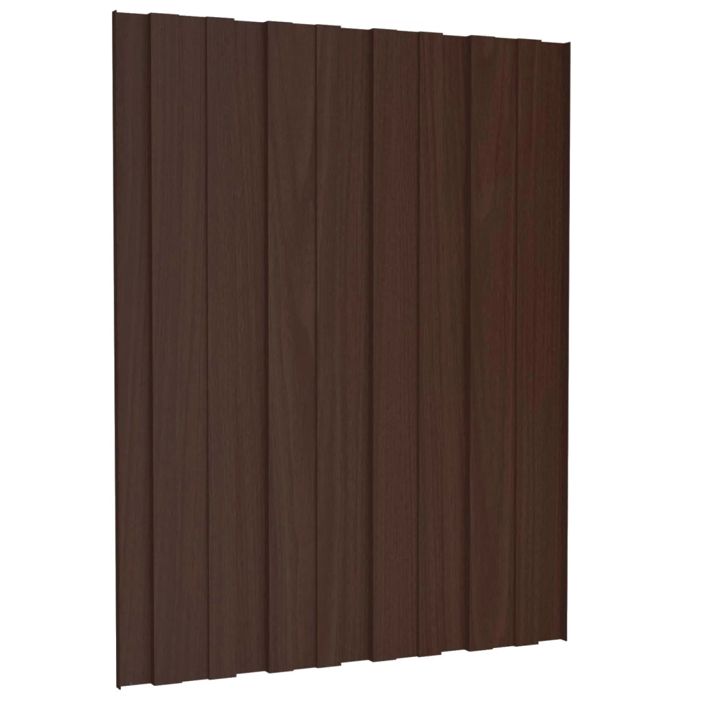 Pannello per tetto 36 pcs Marrone 60 x 45 cm Acciaio zincato 42047106