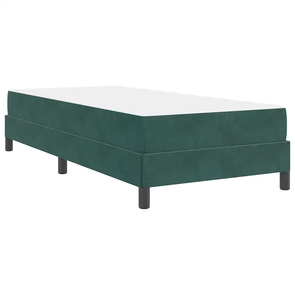 Letto a molle con materasso Verde Scuro 100 x 200 cm Tessuto 3398674